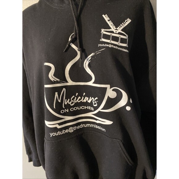 Gildan Heavy Blend Womens Hoodie Musicians On Couches XL You Tube - Picture 3 of 6